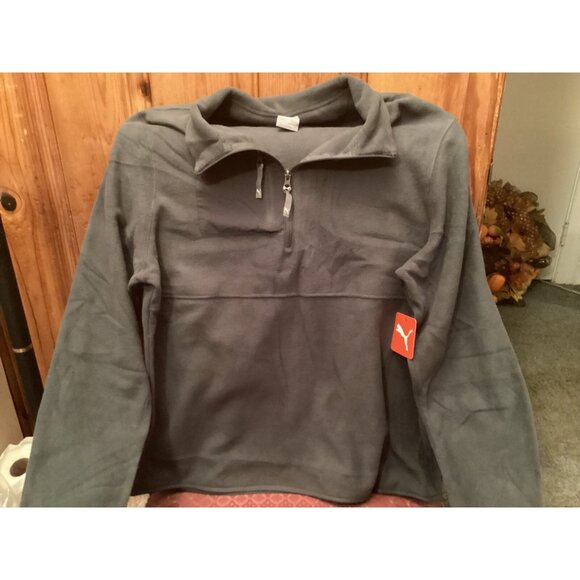 mens puma microfleece 1/4 zip large size - Picture 1 of 4